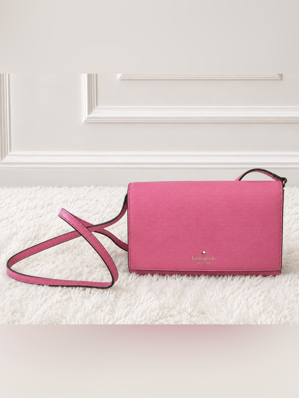 Kate Spade Hot Pink Crossbody Wallet Like New